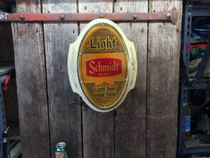 Vintage Schmidt Beer Light - Works