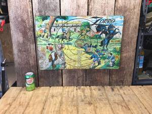 Vintage Superior Toys Zorro Target Tin