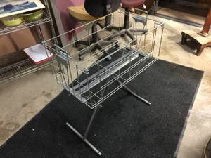 Vintage Rid-Jid Metal Folding Laundry Basket