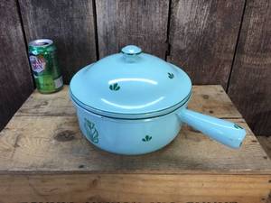 Vintage Made in Holland Enameled Cast Iron Pot