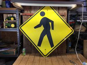 Large Pedestrian Sign