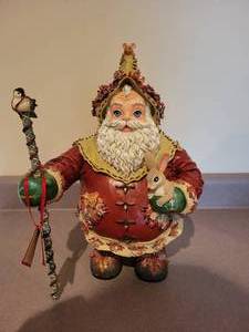 lot 30 image: Ltd Edition Radko Woodland Winds Frosty Leaf Santa