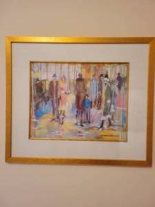 lot 39 image: 1920s style framed print.