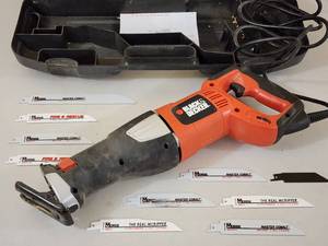 lot 70 image: Black & Decker Reciprocating Electric Saw with Blades