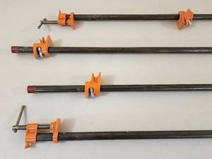 lot 27 image: (4) 36 Long Woodworking Pipe Clamps