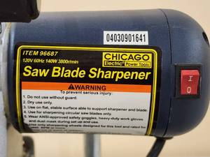 lot 30 image: Chicago Electric Saw Blade Sharpener