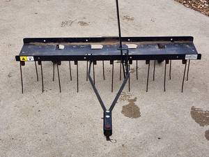 lot 59 image: Pull Behind Riding Lawn Tractor Yard Thatcher Attachment
