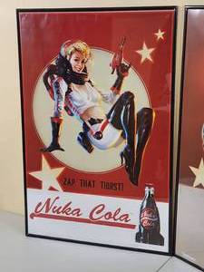 lot 49 image: (2) Fallout Nuka Cola Framed Posters