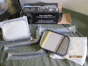 new upgraded rectangular jeep wrangler jk,cj,yj,tj adventure mirrors