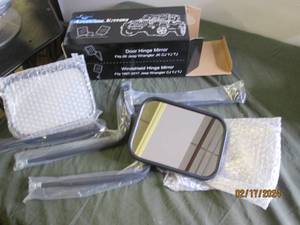 new upgraded rectangular jeep wrangler jk,cj,yj,tj adventure mirrors
