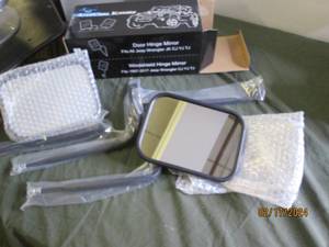 new upgraded rectangular jeep wrangler jk,cj,yj,tj adventure mirrors