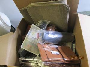 box of auto windshield blockers and more