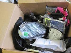 box of bike accessories