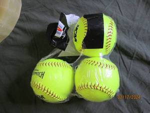 3 soft pitch softballs
