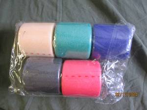 5 multicolored rolls of foam underwrap tape athletic foam tape pre wrap breathable