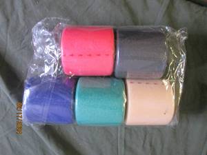 5 multicolored rolls of foam underwrap tape athletic foam tape pre wrap breathable