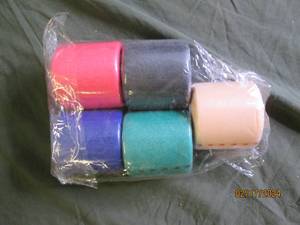 5 multicolored rolls of foam underwrap tape athletic foam tape pre wrap breathable