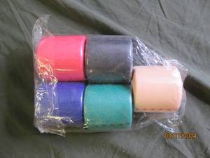 5 multicolored rolls of foam underwrap tape athletic foam tape pre wrap breathable
