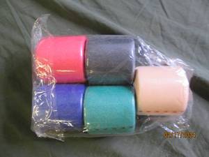 5 multicolored rolls of foam underwrap tape athletic foam tape pre wrap breathable