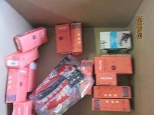 box of dog items...