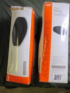2 foam ring cushions...