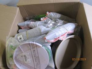 box of kitchen items...