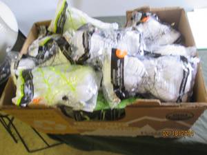 box of white spiderwebs...