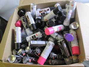 box of hair spray paint...