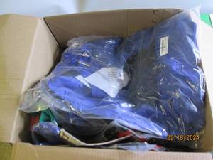 box of dog carring vests and more...