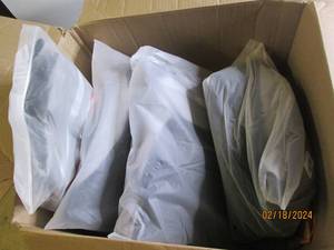 box of dog vests and more...