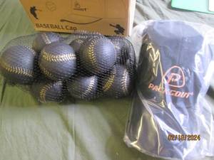 basball cap and soft baseballs...