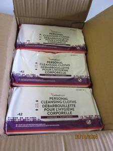 box of 1008 personal cleansing cloths