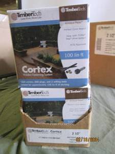 case of 6 boxes of timber tech cortex hidden fastners 100 lin ft per box