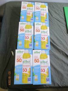 6 boxes of 2 alba botanica broad spectrum coconut suncreen 50 spf