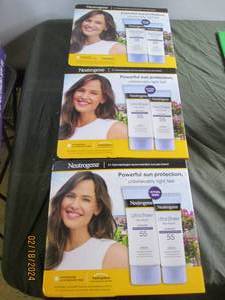 3 boxes of neutrogena ultra sheer dry skin sunscreen 55 spf
