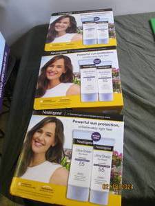 3 boxes of neutrogena ultra sheer dry skin sunscreen 55 spf