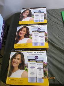 3 boxes of neutrogena ultra sheer dry skin sunscreen 55 spf