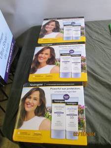 3 boxes of neutrogena ultra sheer dry skin sunscreen 55 spf