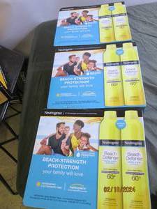 3 boxes of beach strength protection neutrogena sunscreen 60 spf