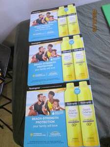 3 boxes of beach strength protection neutrogena sunscreen 60 spf