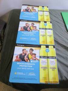 3 boxes of beach strength protection neutrogena sunscreen 60 spf