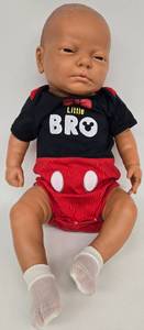 lot 113 image: BERJUSA Collectible Doll in Little Bro Onesie