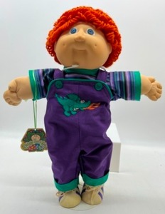 lot 4 image: Rare Vintage TSUKUDA Cabbage Patch Loop Hair Red Head Blue Eyes Original Hang Tag