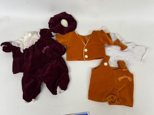 lot 214 image: Original Boy & Girl Vintage 80s Cabbage Patch Velvet Outfits