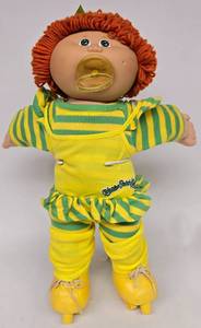 lot 201 image: Vintage Cabbage Patch Girl Doll wRetro Roller Skates