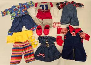 lot 222 image: 6 Matching Outfits for Cabbage Patch Dolls - Original & Handmade