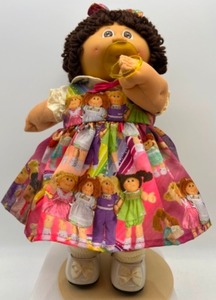 lot 175 image: Vintage CABBAGE PATCH Paci Girl Brunette Pony Tail HM #4 Brown Eyes