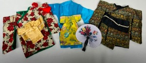 lot 236 image: Vintage Lot of 3 JAPANESE Samari Robes with Waist Band Belts