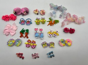 lot 241 image: Colorful Pastels & Easter Themed Hair Barrettes & Bows