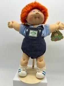 lot 6 image: Rare CABBAGE PATCH Fuzzy Red Head Boy w Freckles & Blue Eyes Original Hang Tag